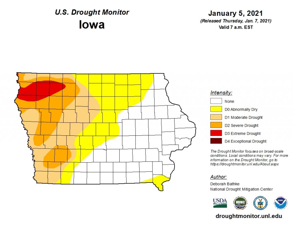 Drought Monitor shows small improvement in southwest Iowa Iowa