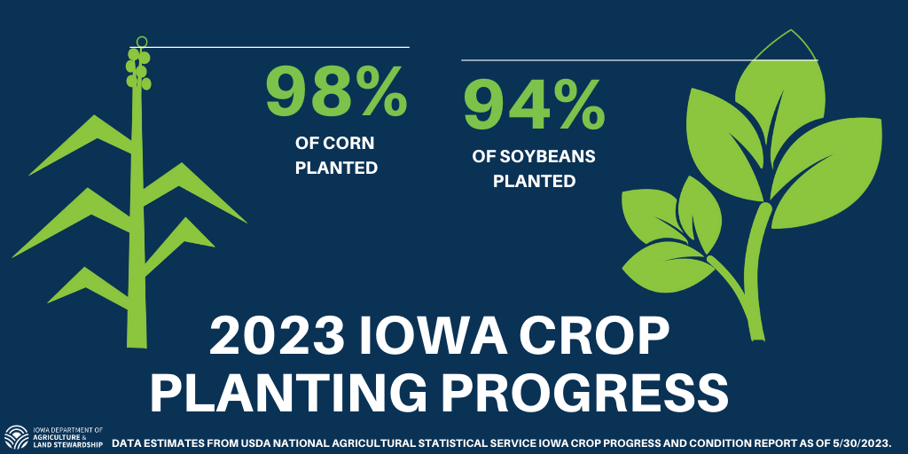 Corn and soybean planting nearing completion in Iowa Iowa
