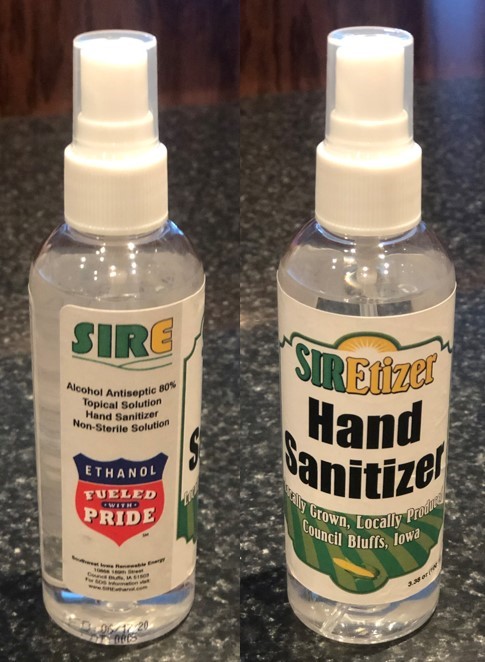 SIRE Council Bluffs donates sanitizer for RFA special events