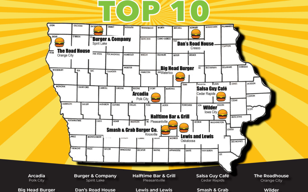 Iowa’s Best Burger top 10 finalists announced