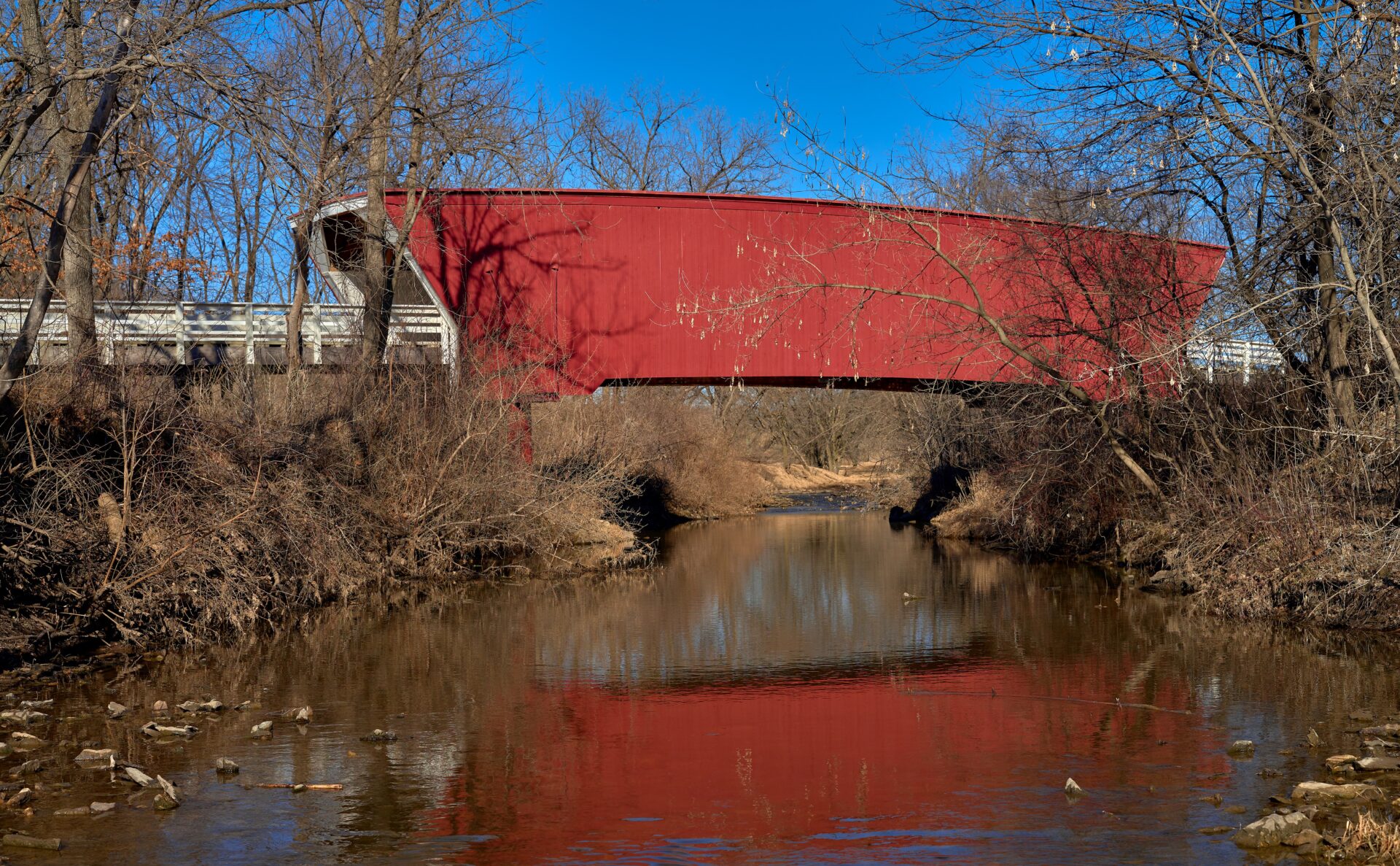 cedar creek covered bridge, iowa